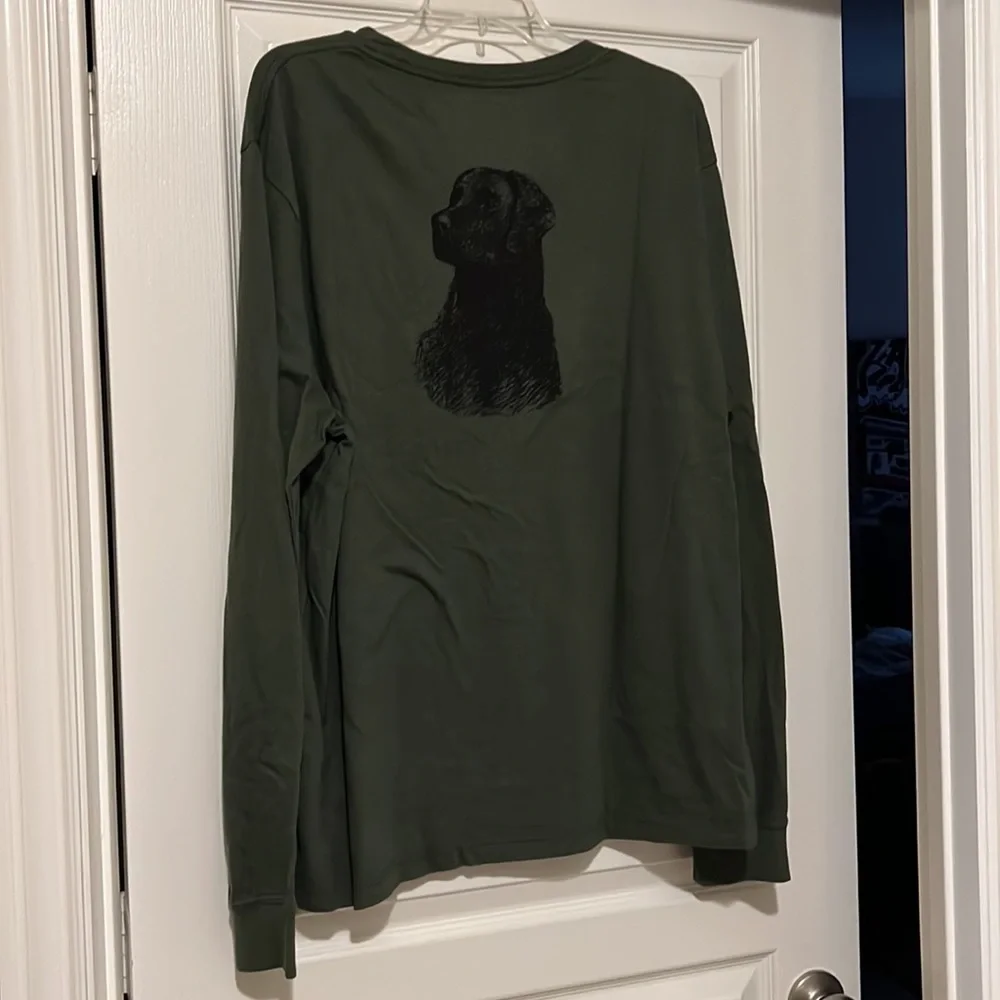 NWT J Crew Long-sleeve made-in-the-USA retriever graphic T-shirt